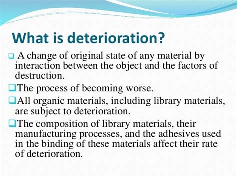 deterioration definition